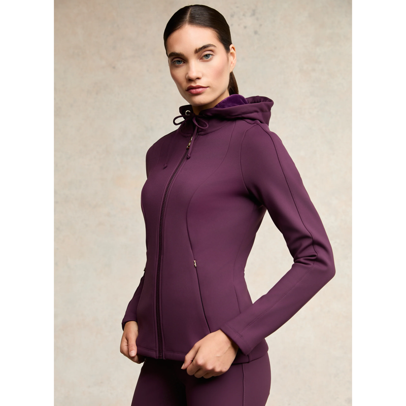 Holland Cooper Crystal Zip Hoodie - Aubergine-2
