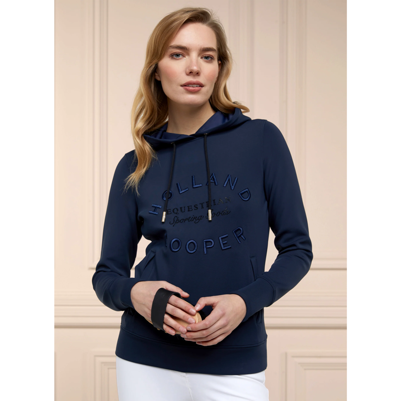 Holland Cooper Crystal Hoodie - Navy-1