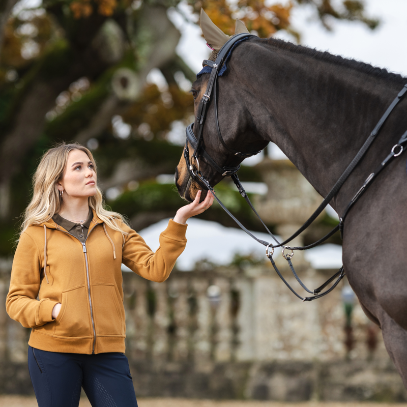 LeMieux Ladies Elle Zip Through Hoodie - Ginger-5