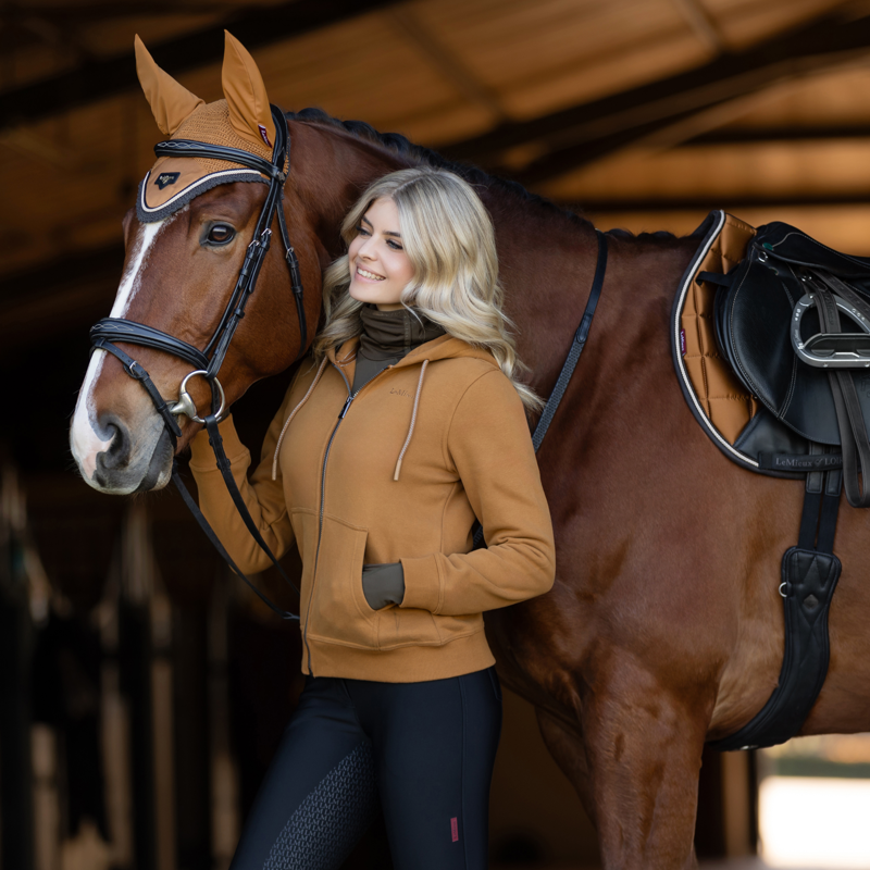 LeMieux Ladies Elle Zip Through Hoodie - Ginger-6