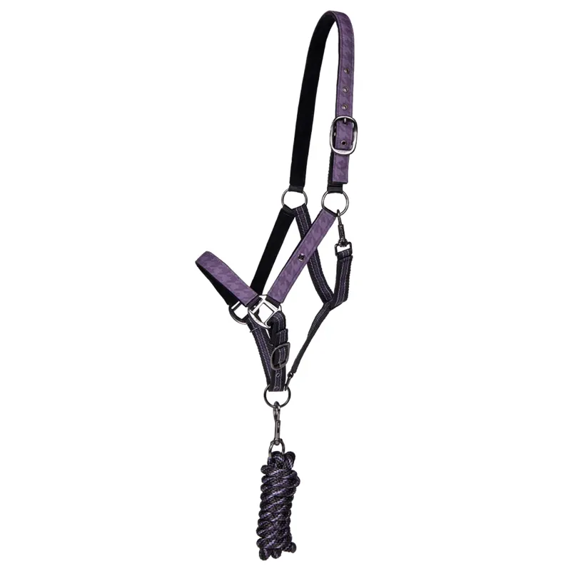QHP Headcollar Set with Turnout Collection - Amethyst