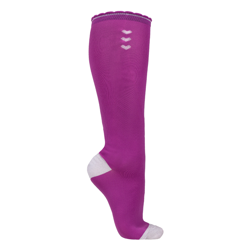 QHP Kids Knee Stockings Lissie 2 Pack - Black/Popping-2