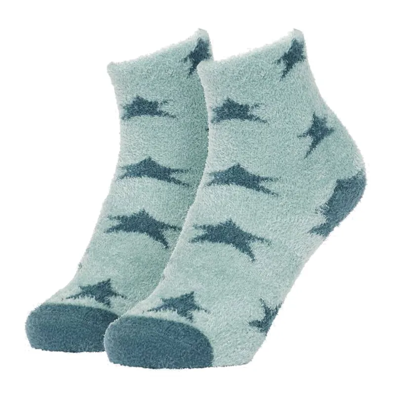 LeMieux Mini Sasha Star Fluffy Socks - Petrol