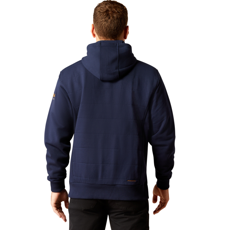 Ariat Men's Rebar All-Weather Insulated Full Zip Hoodie - Navy-1