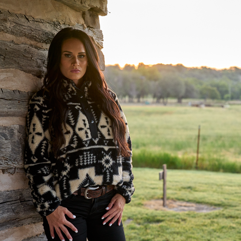 Ariat Women's Berber Snap Front Sweatshirt - Winslow Southwest Print-3
