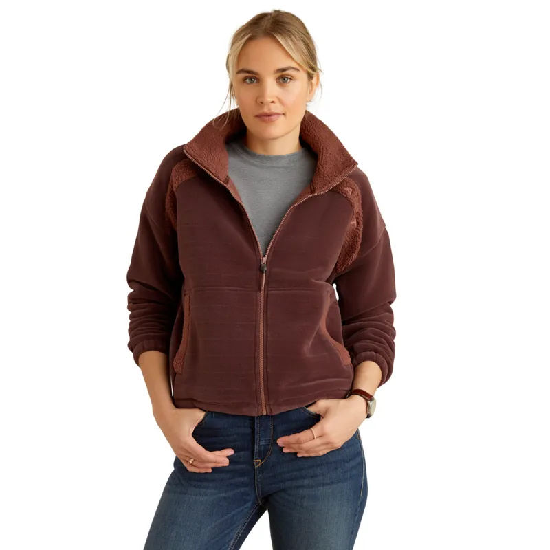 Ariat Women's Lafayette Full Zip Sweatshirt - Marron