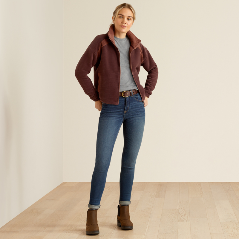Ariat Women's Lafayette Full Zip Sweatshirt - Marron-3