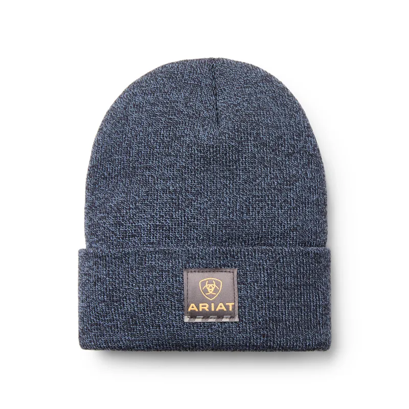 Ariat Men's Rebar Beanie - Navy/Light Blue