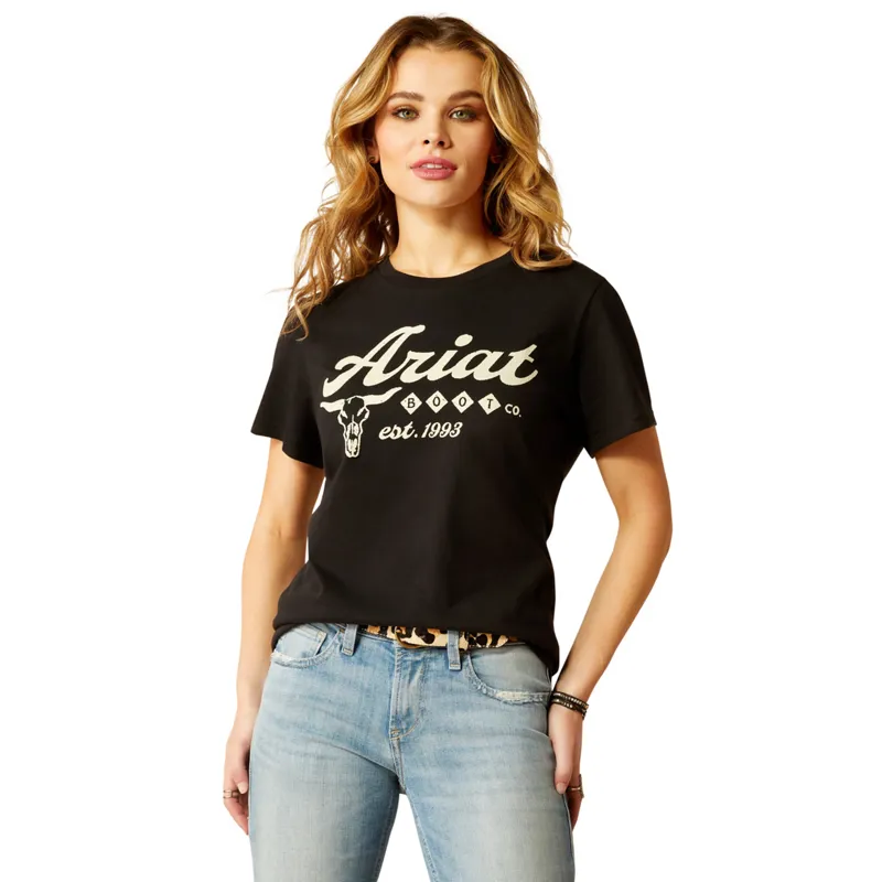 Ariat Women's Ariat Established Boot Co T-Shirt - Black