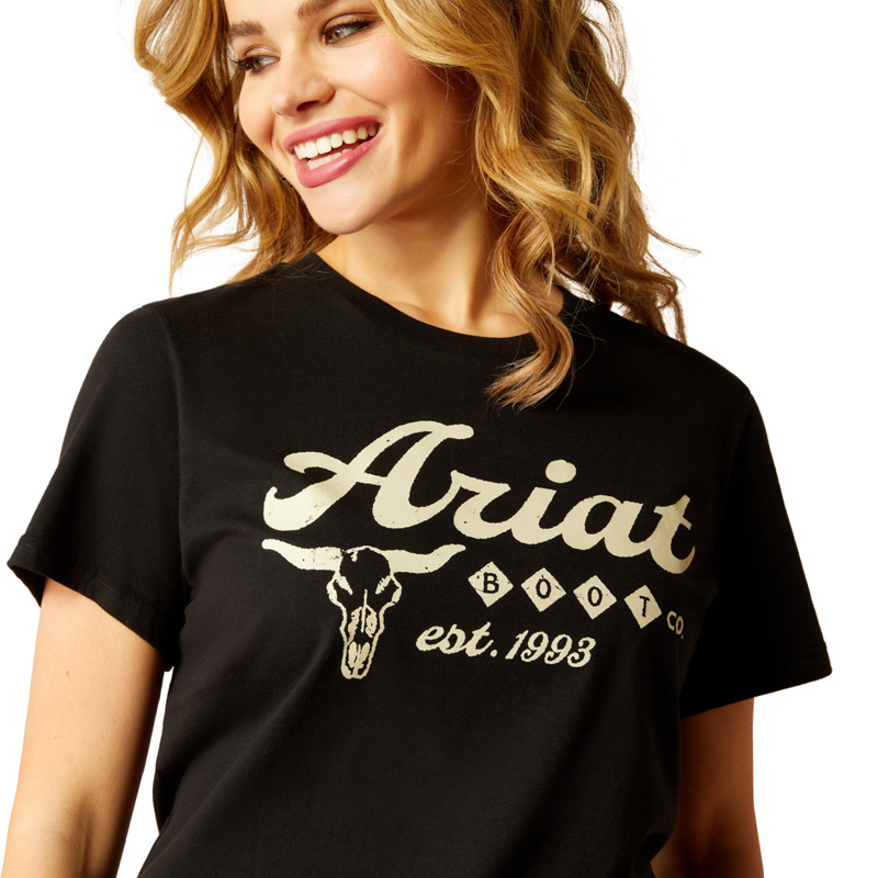 Ariat Women's Ariat Established Boot Co T-Shirt - Black-2