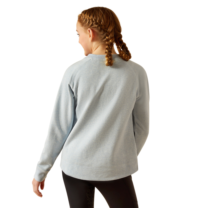 Ariat Youth Benicia Sweatshirt - Cerulean Heather-1