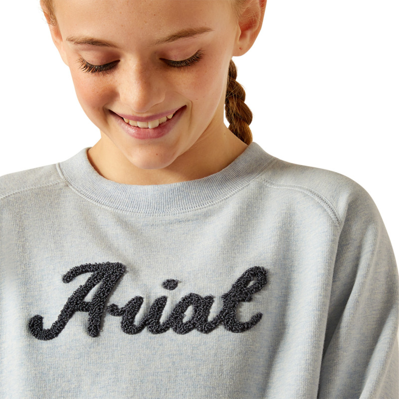 Ariat Youth Benicia Sweatshirt - Cerulean Heather-2
