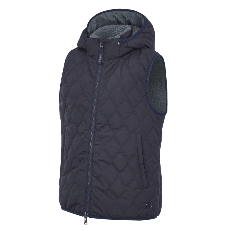 LeMieux Young Rider Eloise Reversible Winter Gilet - Navy-2