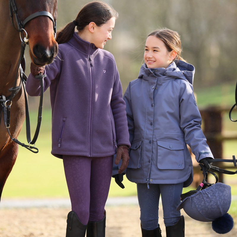 Aubrion Non Stop Riding Tights - Young Rider - Blue-2