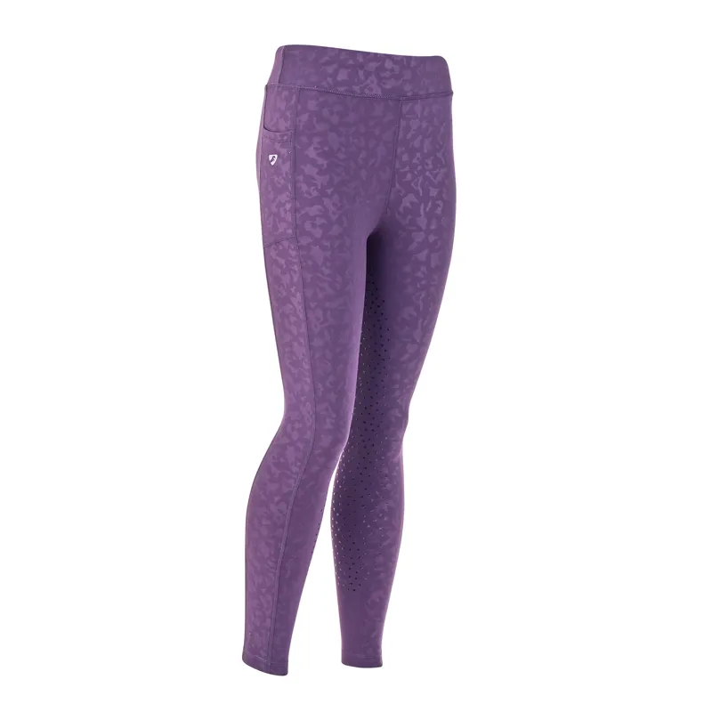 Aubrion Non Stop Riding Tights - Young Rider - Purple