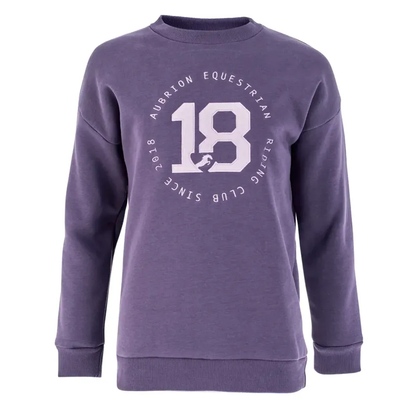 Aubrion Serene Sweatshirt - Young Rider - Purple
