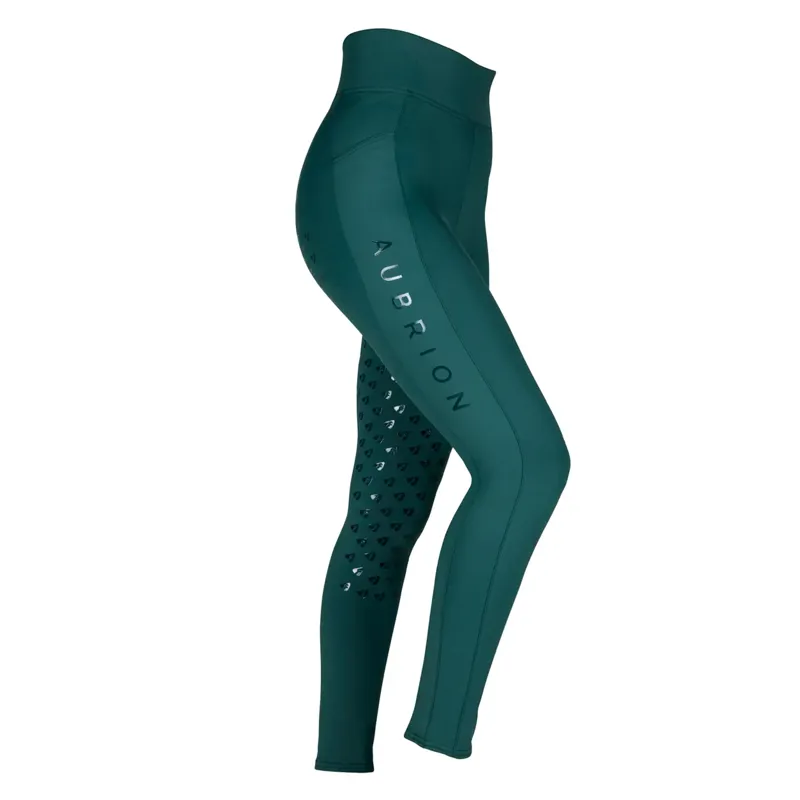 Aubrion Eltar Riding Tights - Young Rider - Green