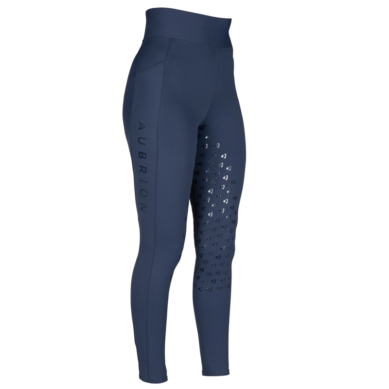 Aubrion Eltar Riding Tights - Young Rider - Navy-1
