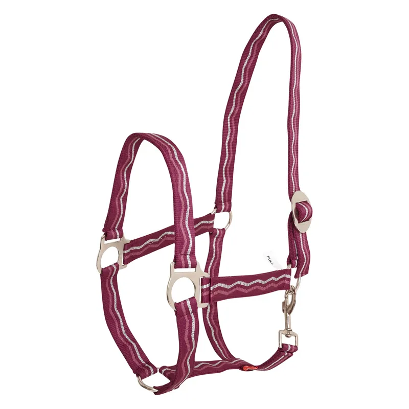 Imperial Riding Economic Headcollar - Rose/Bordeaux/Silver