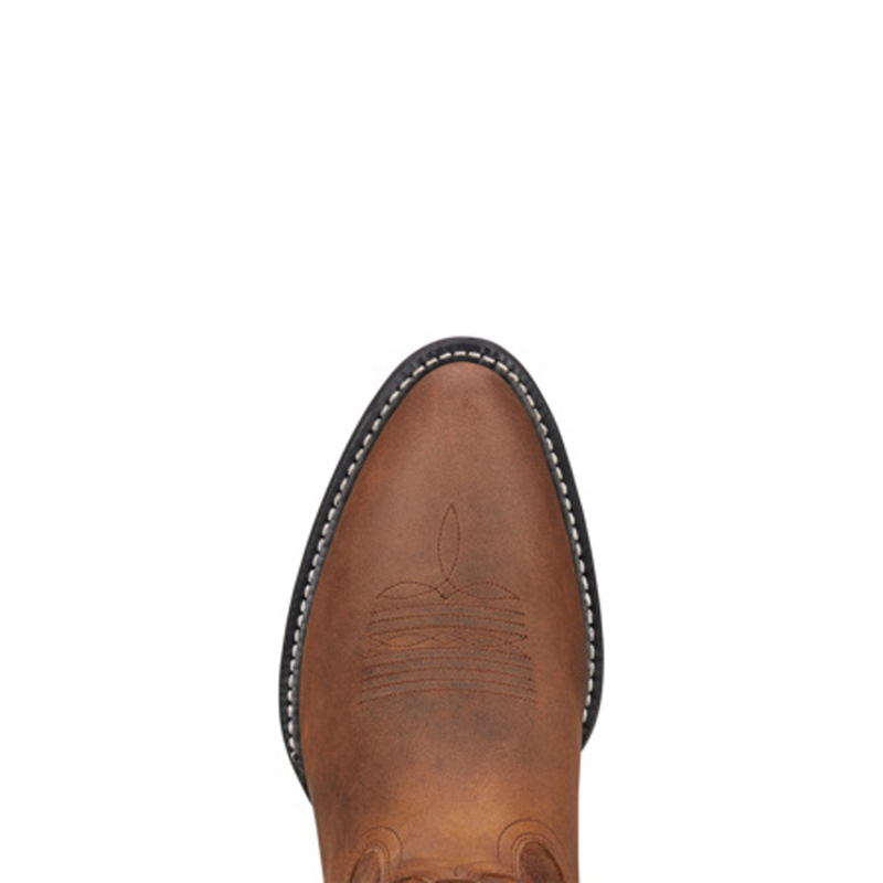 Ariat Men's Heritage R Toe Western Boot - Distressed Brown-3