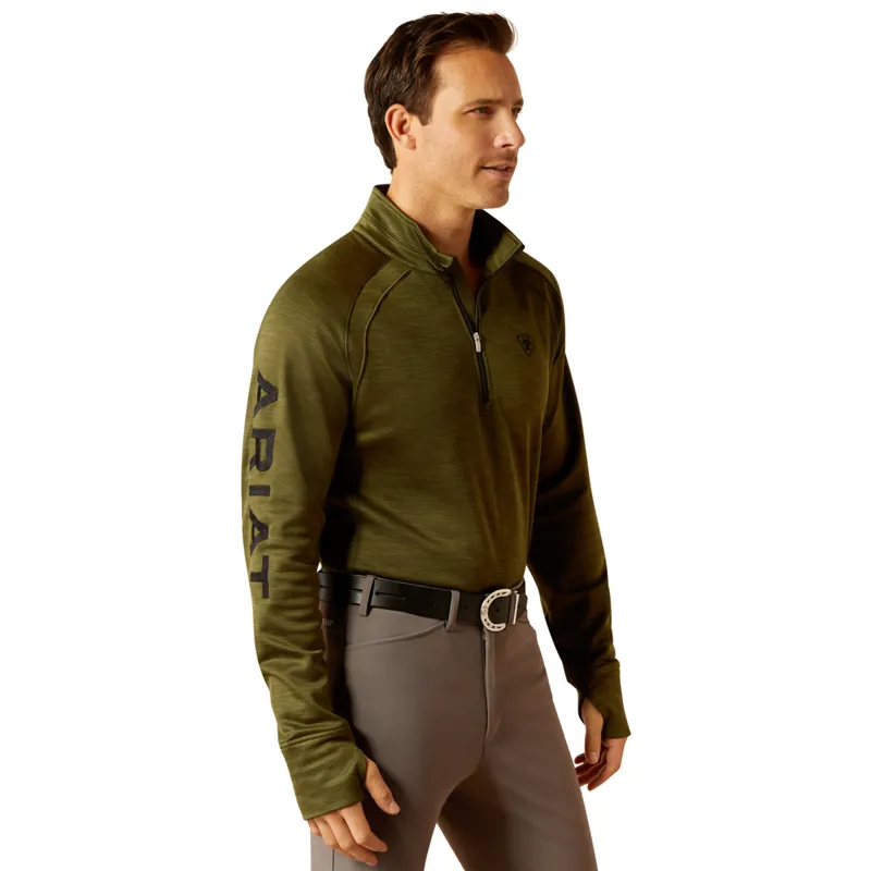 Ariat Men's Tek Team 1/2 Zip Sweatshirt - Winter Moss