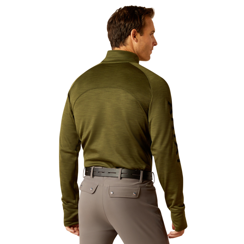 Ariat Men's Tek Team 1/2 Zip Sweatshirt - Winter Moss-1