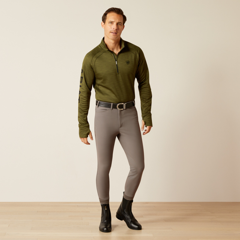 Ariat Men's Tek Team 1/2 Zip Sweatshirt - Winter Moss-3