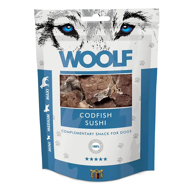 Woolf Codfish Sushi Dog Treats - 100g