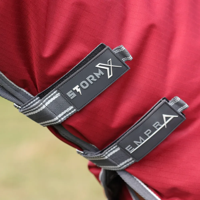 Hy StormX Empra 200 Combi Turnout Rug with Detachable Neck - Burgundy-4