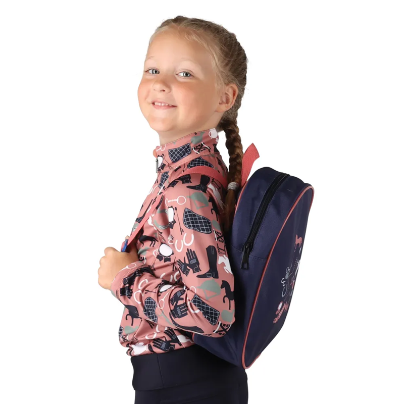 Pony Passion Complete Grooming Kit Rucksack by Little Rider - Navy/Blush-1