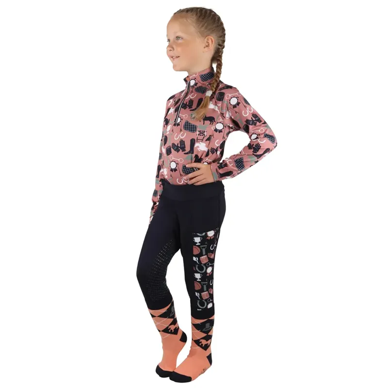 Pony Passion Base Layer by Little Rider - Blush/Navy