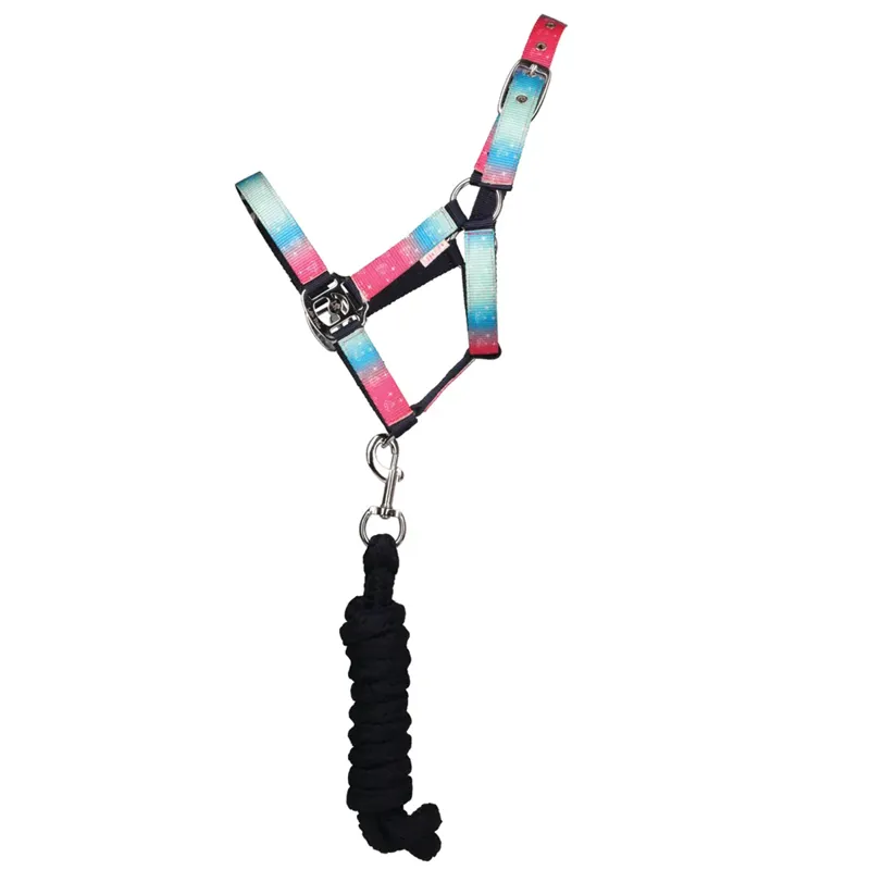 Dazzling Diamond Headcollar And Leadrope Set by Little Rider - Navy