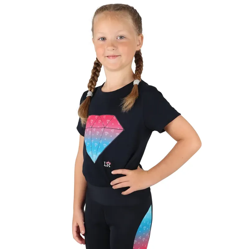 Dazzling Diamond T-Shirt by Little Rider - Navy