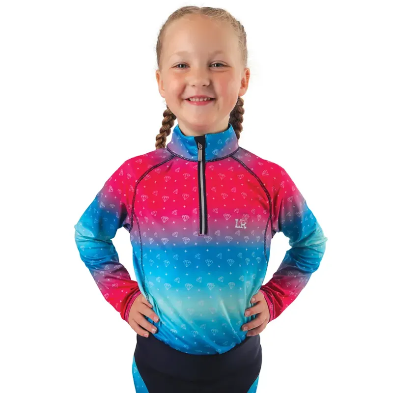 Dazzling Diamond Base Layer by Little Rider - Teal/Pink