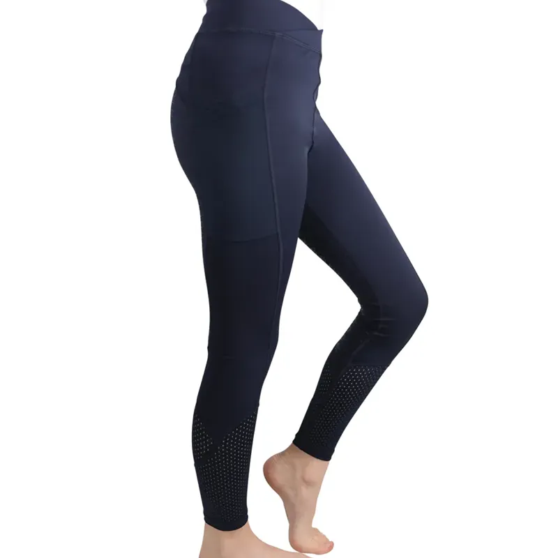 Hy Equestrian Children's Fordwich Riding Tights - Navy