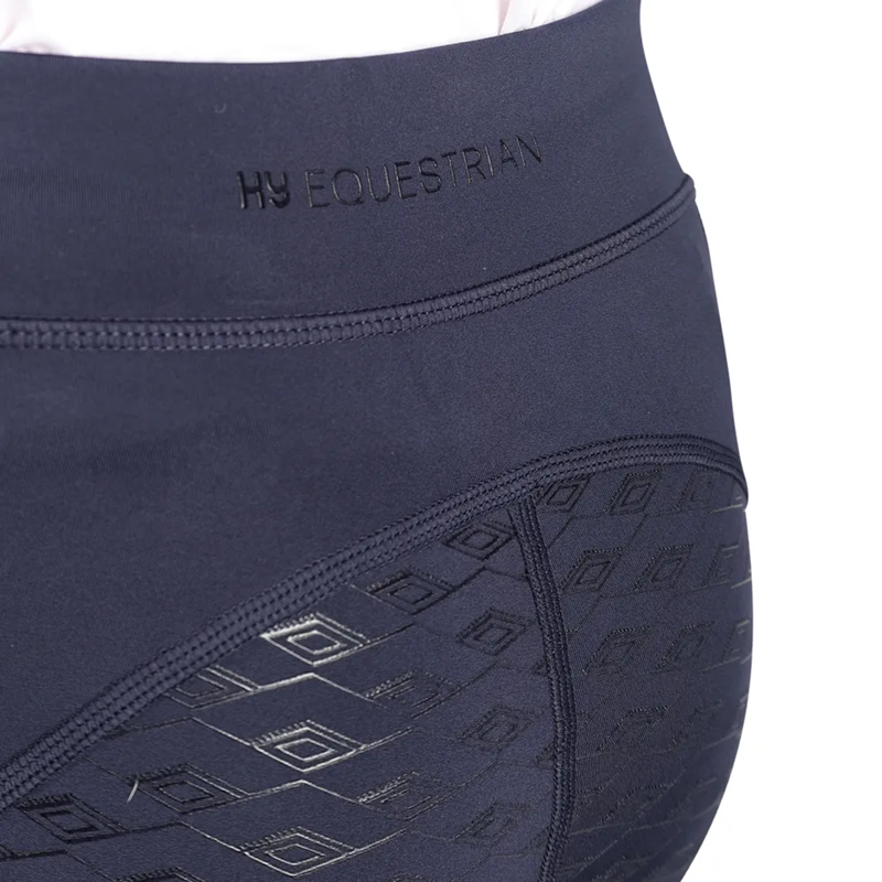 Hy Equestrian Children's Fordwich Riding Tights - Navy-3