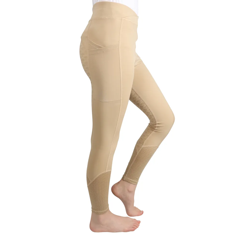 Hy Equestrian Children's Fordwich Riding Tights - Beige-1