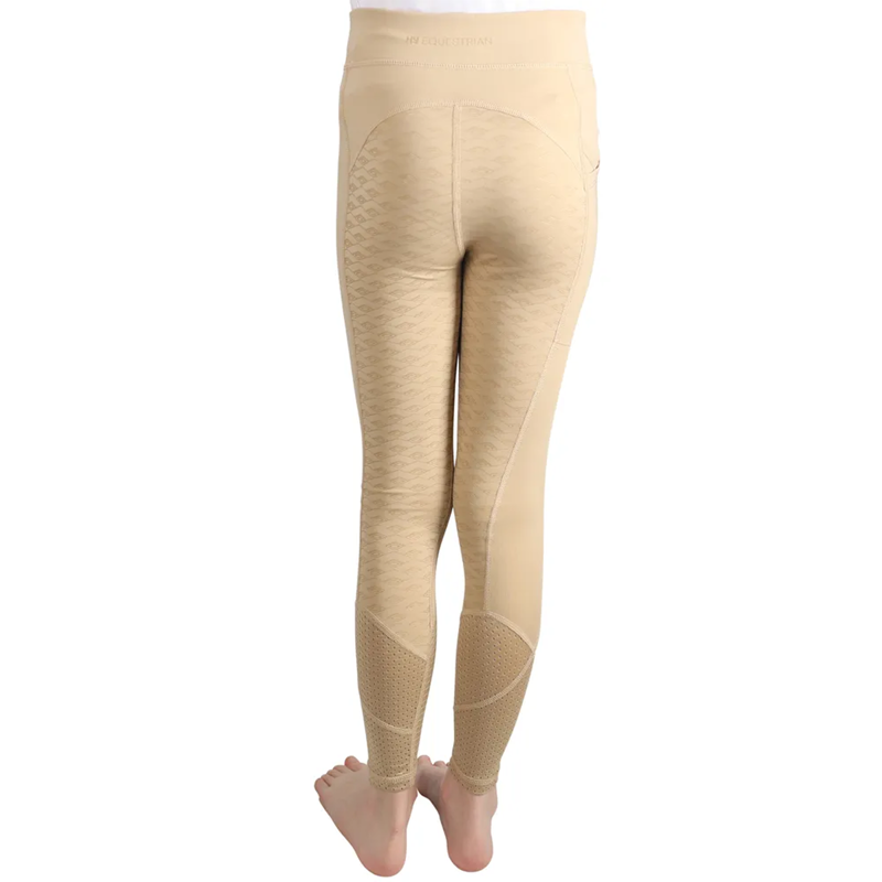 Hy Equestrian Children's Fordwich Riding Tights - Beige-2