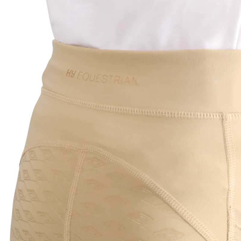 Hy Equestrian Children's Fordwich Riding Tights - Beige-4