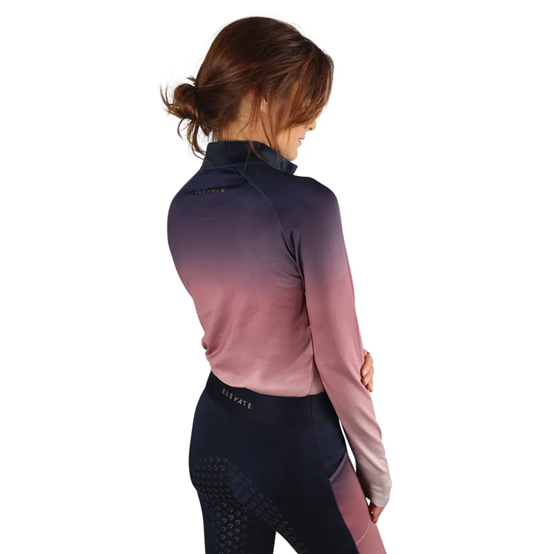 Hy Equestrian Elevate Ombre Base Layer - Navy/Rose-1