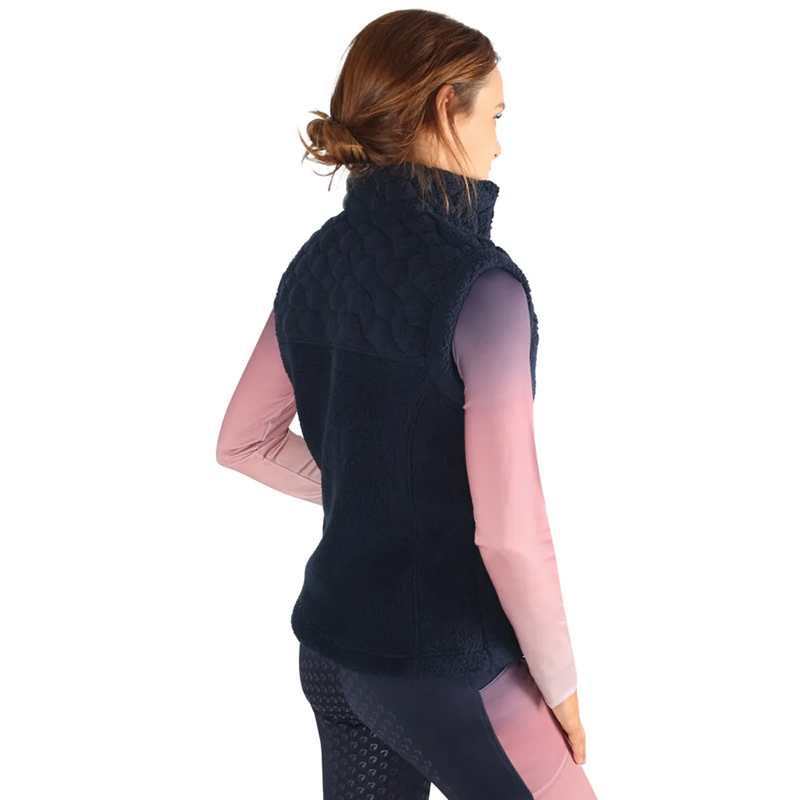 Hy Equestrian Elevate Teddy Fleece Gilet - Navy-1