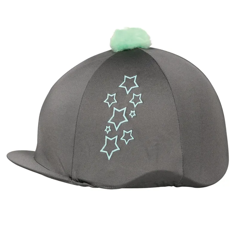 Hy Equestrian Stella Hat Cover - Charcoal/Mint