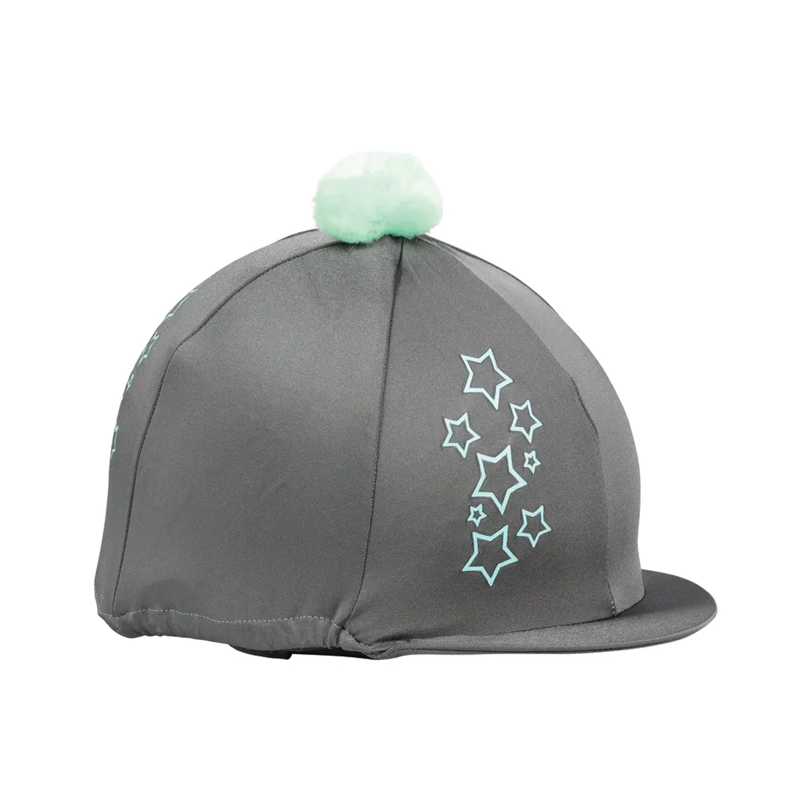 Hy Equestrian Stella Hat Cover - Charcoal/Mint-1