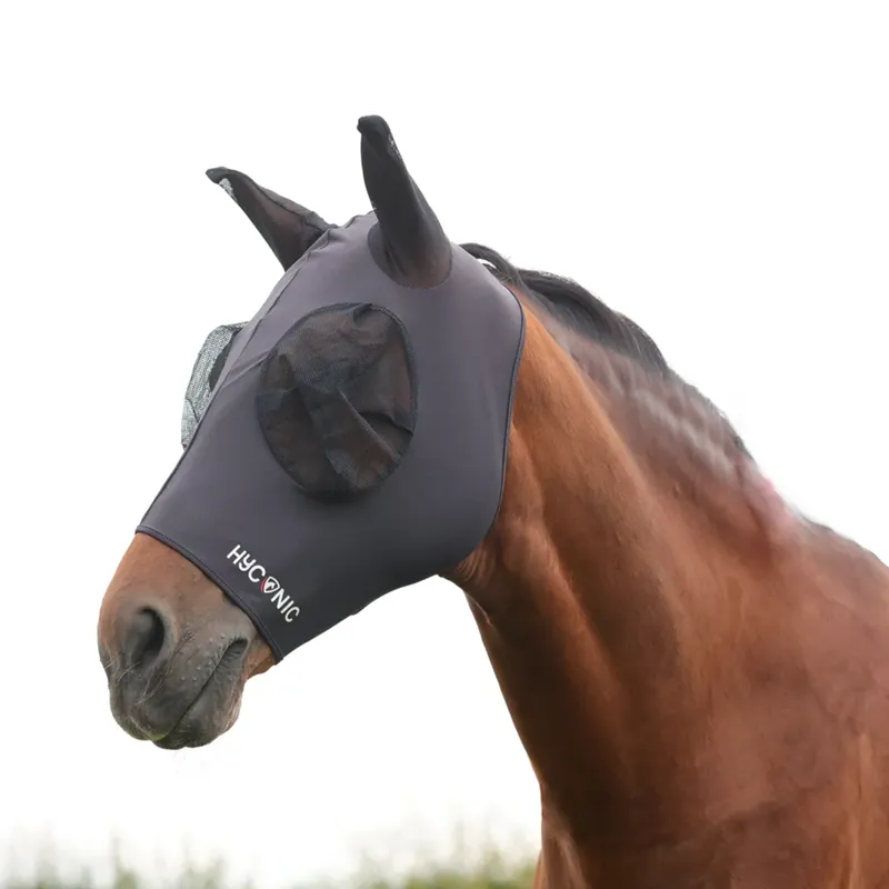 HyCONIC Lycra Fly Mask - Charcoal