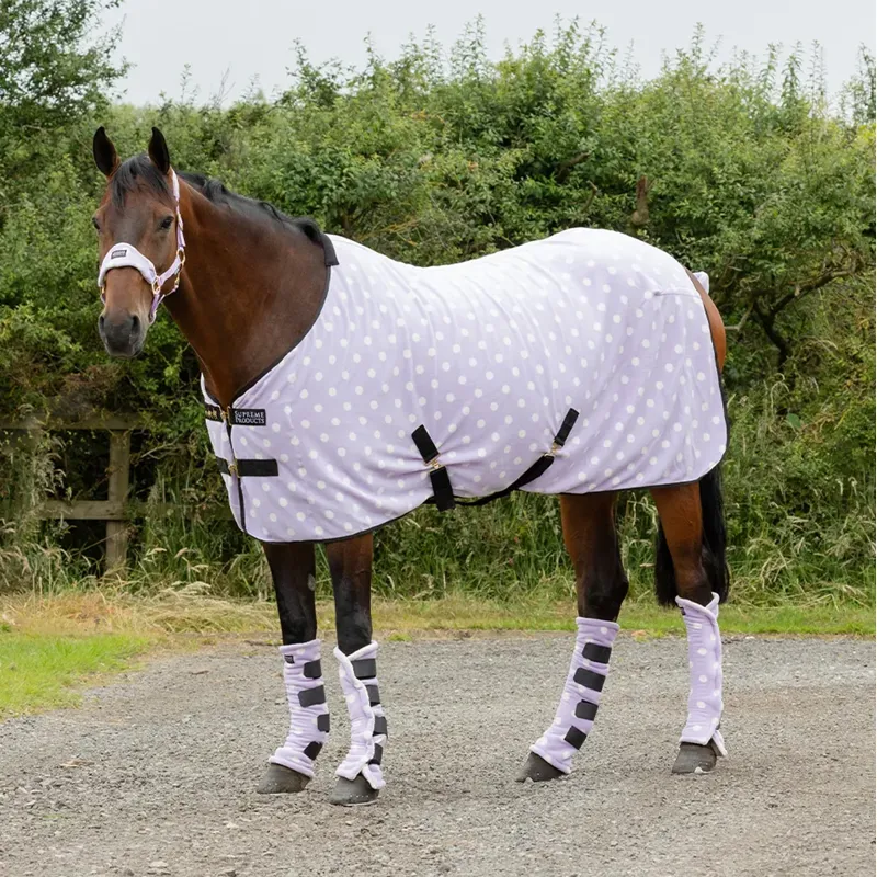 Supreme Products Dotty Fleece Rug - Lavish Lilac