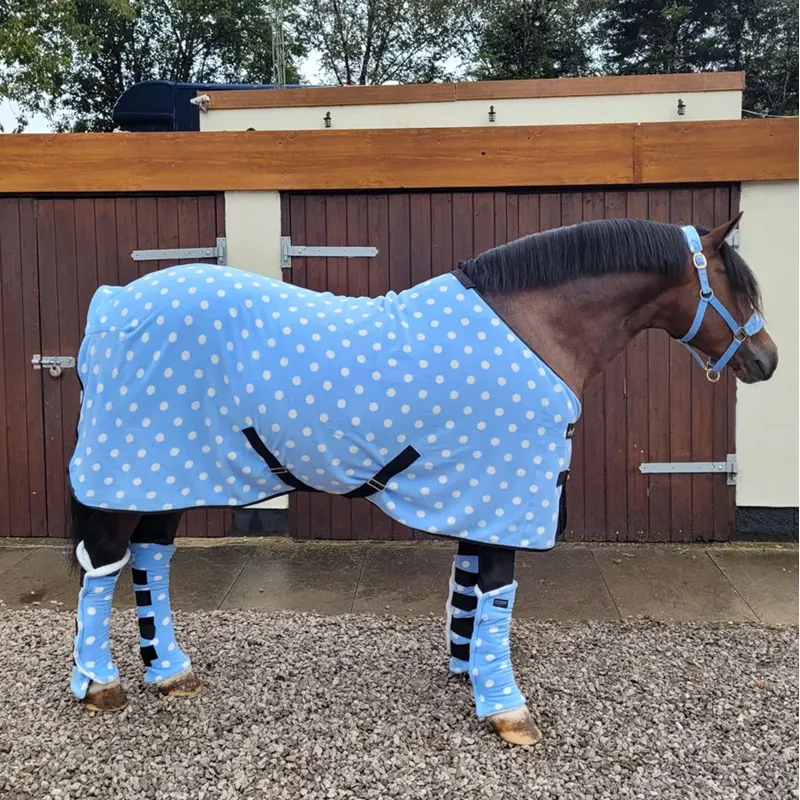 Supreme Products Dotty Fleece Rug - Beautiful Blue