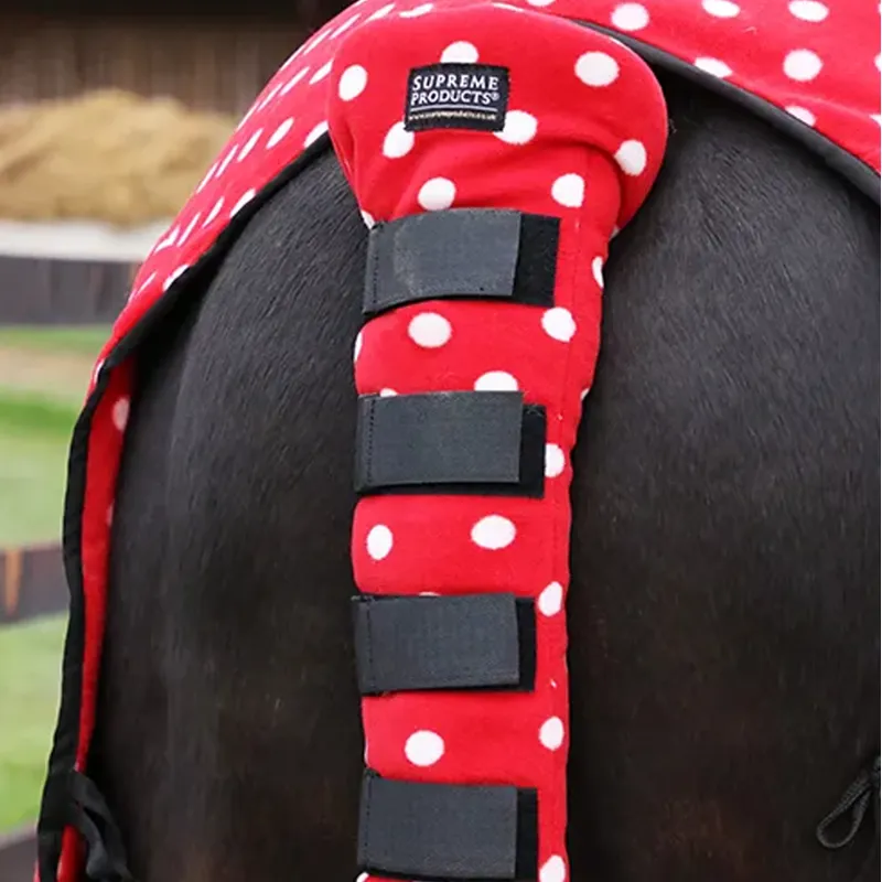 Supreme Products Dotty Fleece Tail Guard - Rosetta Red