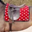 Supreme Products Dotty Fleece Saddlepad - Rosette Red