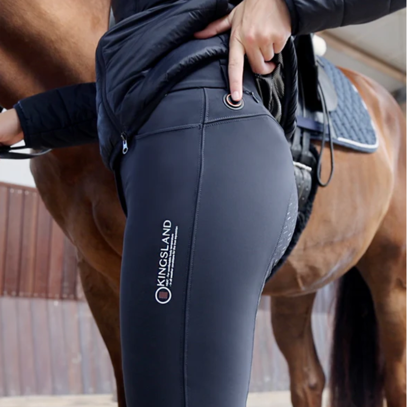 Kingsland KLKarolina Ladies H Shape Heat F-Grip Breeches - Navy-3