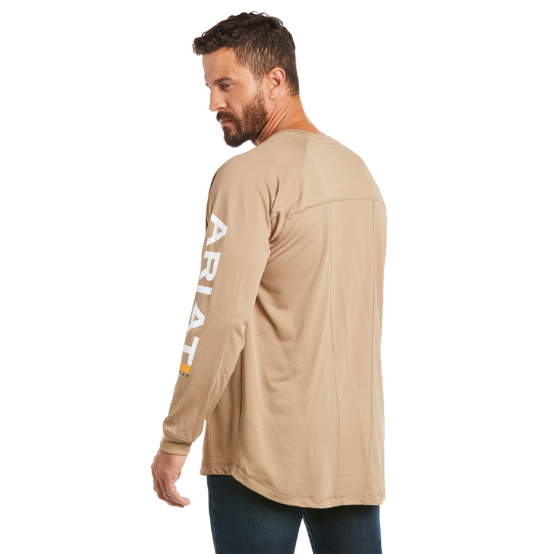Ariat Men's Rebar Heat Fighter Long Sleeve T-Shirt - Khaki-1